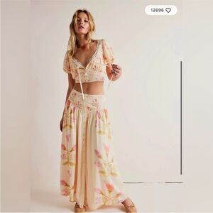 BNWT-Free People Cream Floral Maxi Dress